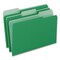Pendaflex 1/3-Cut Tabs Assorted Legal Size Colored File Folders - Green/Light Green (100/Box)